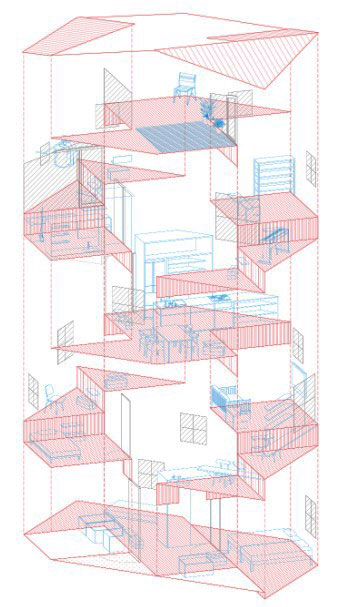 plan de l'aménagement intérieur de la maison Takatsuki