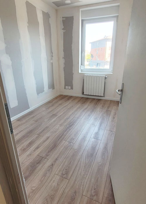 pose du parquet dans les chambres